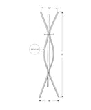 12" x 18" x 72" Cappuccino  Metal  Coat Rack