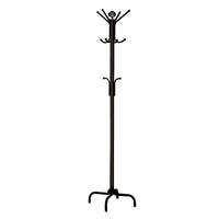 19" x 19" x 70" Black  Metal  Coat Rack