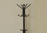 19" x 19" x 70" Black  Metal  Coat Rack