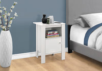 14" x 17.25" x 24.25" White Particle Board Storage  Accent Table