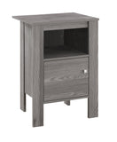 14" x 17.25" x 24.25" Grey Particle Board Storage  Accent Table