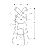 32" x 32" x 88" Black  Metal  Foam  LeatherLook  Barstool 2pcs