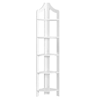 White Corner Accent Shelf  Bookcase