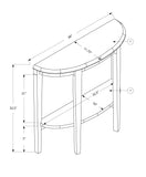 11.75" x 36" x 32.5" White Finish Accent Table