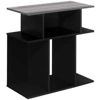 11.75" x 23.75" x 23.75" Black Grey Particle Board Laminate  Accent Table