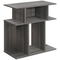 11.75" x 23.75" x 23.75" Grey Particle Board Laminate Accent Table