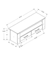 16.25" Particle Board and Laminate TV Stand with 2 Storage Drawers