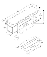 White  TV Stand With Grey Top