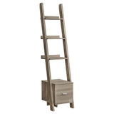69" Particle Board Ladder Bookcase with a Storage Drawer