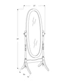 20" x 23" 59" Walnut Oval Wood Frame  Mirror