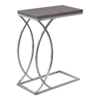 18.25" x 10.25" x 25" White Mdf Metal Accent Table