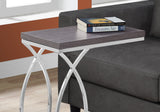 18.25" x 10.25" x 25" White Mdf Metal Accent Table