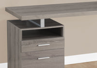 30" Particle Board and Grey Metal Computer Desk