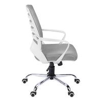 24.25" x 24" x 39" White Grey Foam Metal Nylon  Multi Position Office Chair