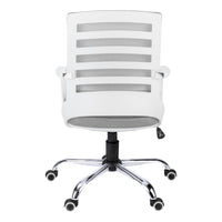 24.25" x 24" x 39" White Grey Foam Metal Nylon  Multi Position Office Chair