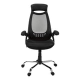 23.75" x 28" x 93.75" Black Foam Metal  Office Chair With A High Back