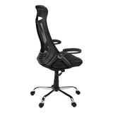 23.75" x 28" x 93.75" Black Foam Metal  Office Chair With A High Back