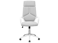 45.75" Foam  White Polypropylene  MDF  and Metal High Back Office Chair