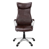 25.2" x 26" x 47.5" Brown Foam Metal Nylon  Office Chair High Back Executive