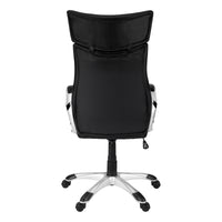 26" x 25.5" x 99" Black Silver Foam Metal  High Back Office Chair