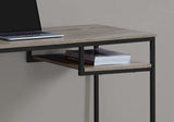 30" White MDF and White Metal Computer Desk