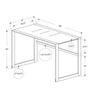 22" x 48" x 30" Black  Black  Tempered Glass  Metal   Computer Desk
