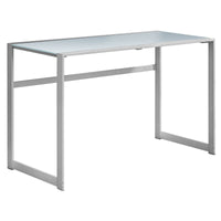 22" x 48" x 30" Black  Black  Tempered Glass  Metal   Computer Desk