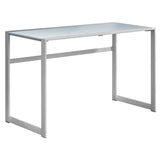 22" x 48" x 30" Black  Black  Tempered Glass  Metal   Computer Desk