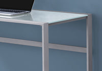 22" x 48" x 30" Black  Black  Tempered Glass  Metal   Computer Desk