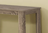 18" x 44" x 28" Dark Taupe Finish Accent Table