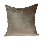 20" x 0.5" x 20" Transitional Taupe Solid Pillow Cover