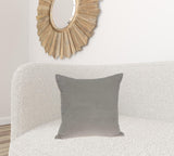 20" x 0.5" x 20" Transitional Gray Solid Pillow Cover