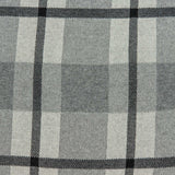 Square Gray and Blue Plaid Accent Pillow Cover