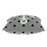 Grey White and Black Nautical Anchor Pillow Cover