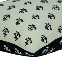 Square Nautical Blue and White Anchor Accent Pillow Cover