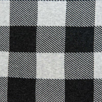Square Charcoal Buffalo Check Accent Pillow Cover
