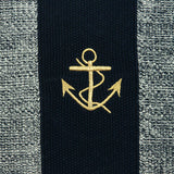 Square Nautical Gray and Black Anchor Pillow Cover