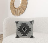 Square Southwest Gray Accent Pillow Cover