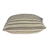 Casual Square Tan and Gray Stripe Accent Pillow Cover