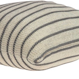 Casual Square Tan and Gray Stripe Accent Pillow Cover