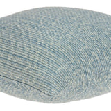 20" x 0.5" x 20" Transitional Blue Cotton Pillow Cover