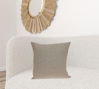 20" x 0.5" x 20" Elegant Transitional Tan Pillow Cover