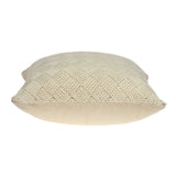 20" x 0.5" x 20" Beautiful Transitional Beige Accent Pillow Cover