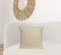 20" x 0.5" x 20" Beautiful Transitional Beige Accent Pillow Cover