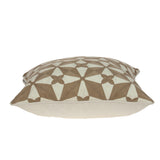 20" x 0.5" x 20" Transitional Beige and White Accent Pillow Cover
