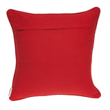 20" x 0.5" x 20" Transitional Red and White Accent Pillow Cover