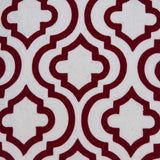 20" x 0.5" x 20" Transitional Red and White Cotton Pillow Cover