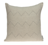 20" x 0.5" x 14" Transitional Beige Cotton Accent Pillow Cover