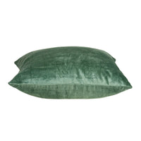 18" x 7" x 18" Transitional Green Solid Pillow Cover With Poly Insert
