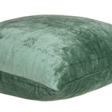 18" x 7" x 18" Transitional Green Solid Pillow Cover With Poly Insert